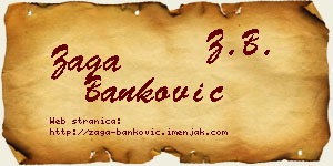 Zaga Banković vizit kartica